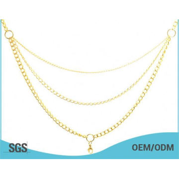 New women design gold Muti-layer Rolo Chain, memory stainless steel floating locket chain necklace